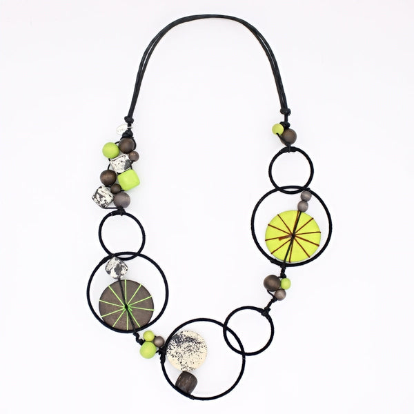 Lime Hayden Disk Necklace