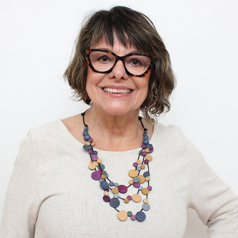 Mustard Multi Strand Millie Adjustable Necklace