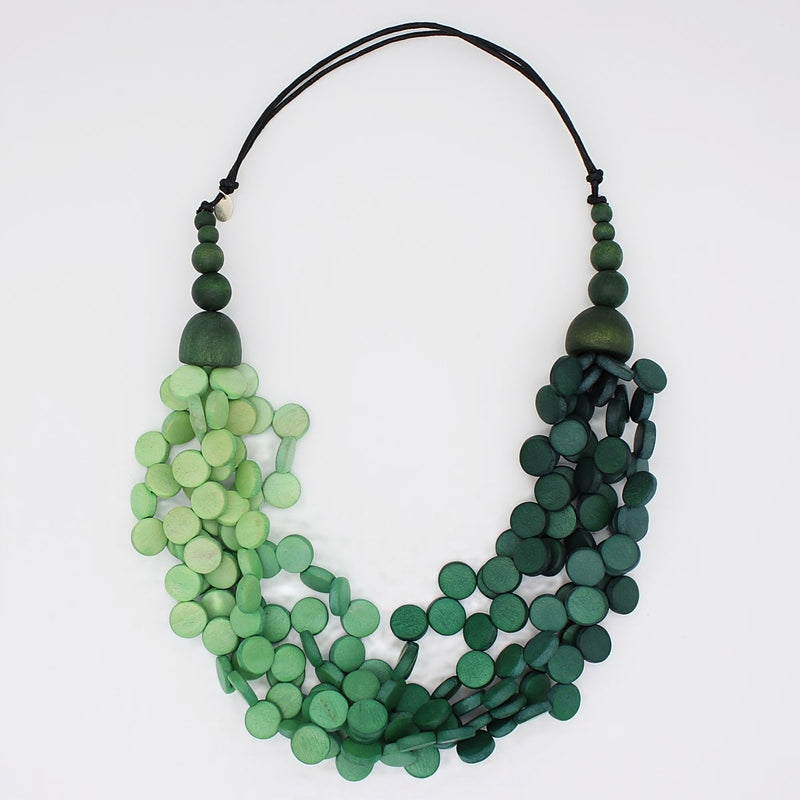 Ombre Green Gillian Adjustable Necklace
