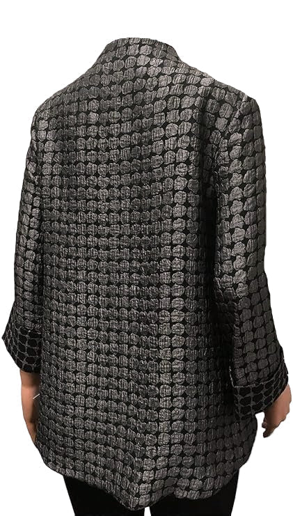 Two-Tone Textured Asymmetric Jacket - 5281J-CDR
