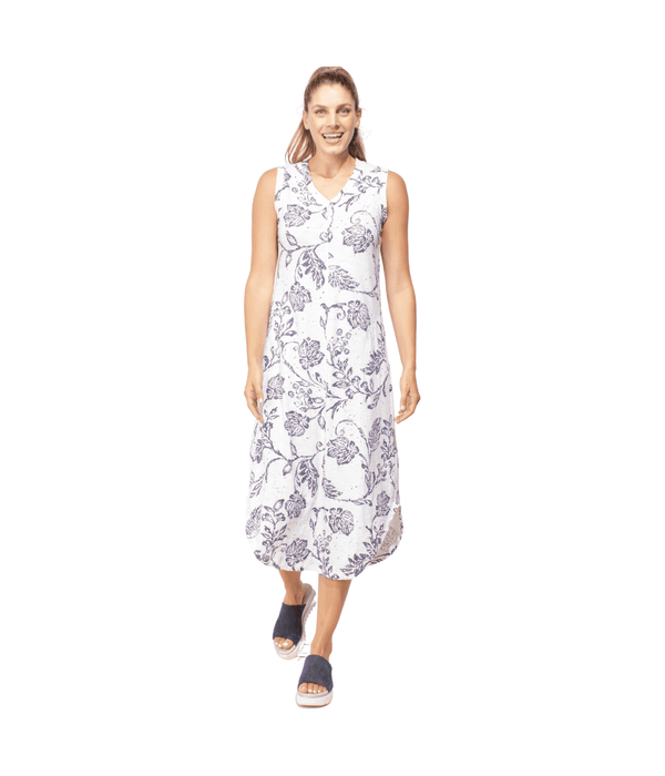Escape by Habitat Stamped Scroll Sleeveless Dress - 82810-WT