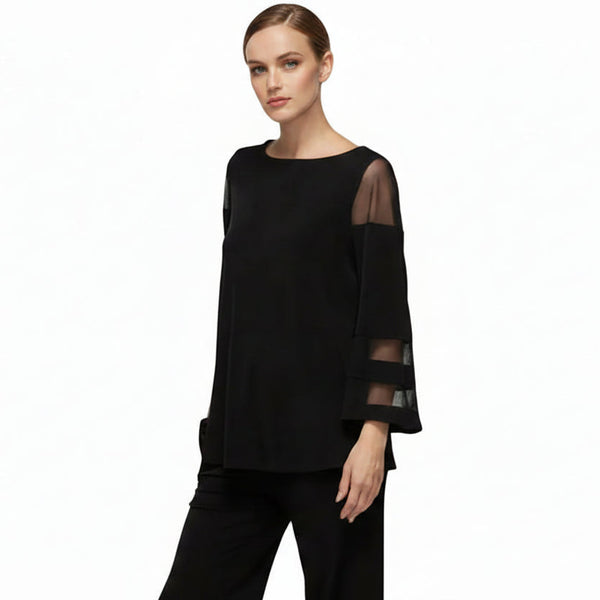 Mesh Trim Top in Black - 4896T- BLK