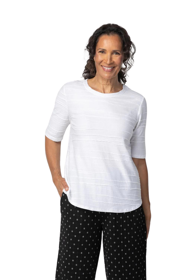 Habitat Steady Stream Elbow Sleeve Tee in White - 16527-WT