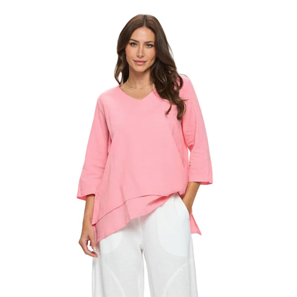 Lightweight Cotton Tiered Tunic in Strawberry Banana - V320-STR
