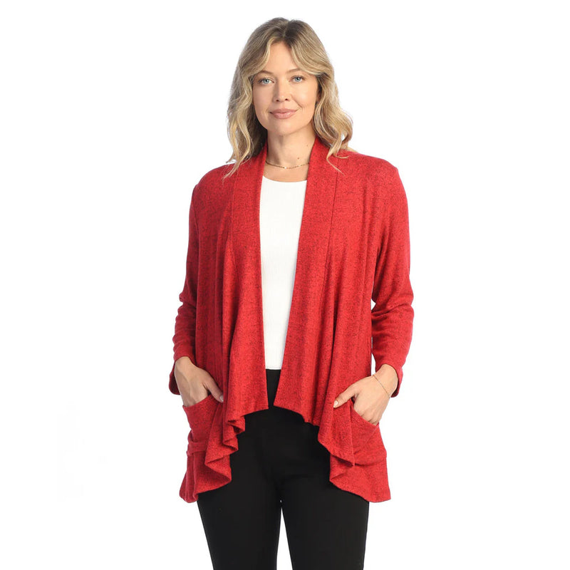 Brushed Hacci Draped Cardigan - VP4