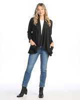 Brushed Hacci Draped Cardigan - VP4