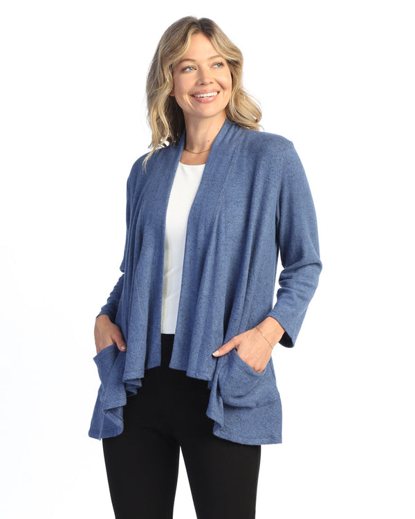 Brushed Hacci Draped Cardigan - VP4