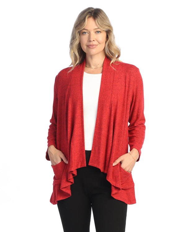 Brushed Hacci Draped Cardigan - VP4