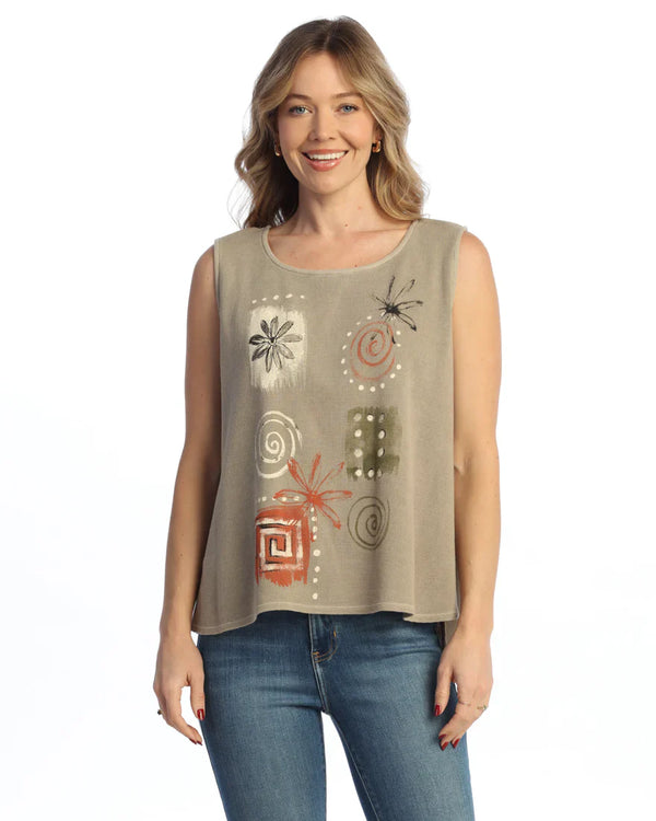 Weekend by Jess & Jane "Patchwork" Thermal Tank - WK12-1381