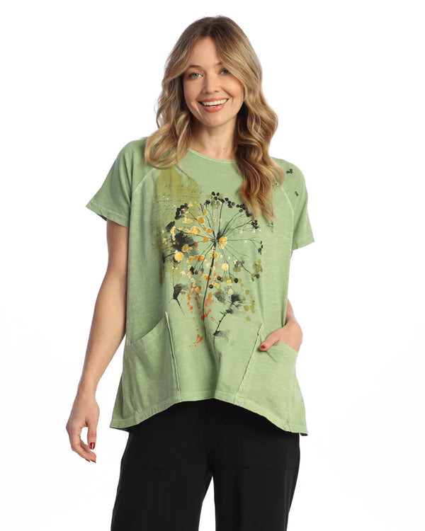 Weekend by Jess & Jane "Whimsical" Short-Sleeve Cotton Slub Top - WK3-1632