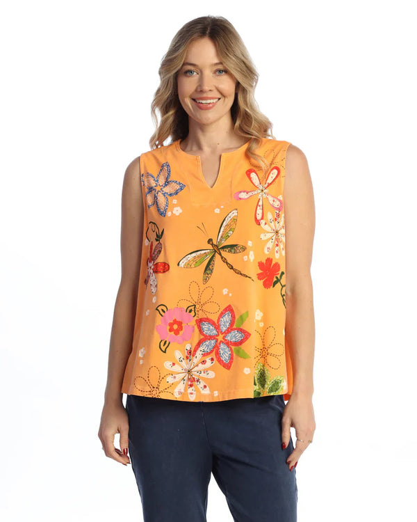 Weekend by Jess & Jane "Good Times" Sleeveless Cotton Jersey Top - WK7-1228