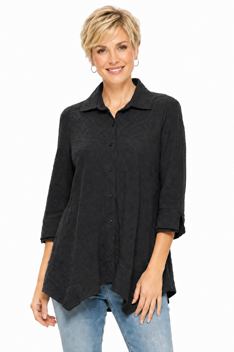 Lightweight Embroidered Cotton Shirt - EC104