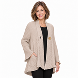 One-Button Textured Waffle Jacket - BW117