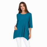 Ribbed Pocket Tunic - CS330-DS - Plus Sizes Only!