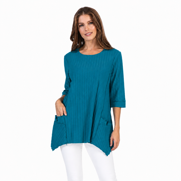 Ribbed Pocket Tunic - CS330-DS - Plus Sizes Only!