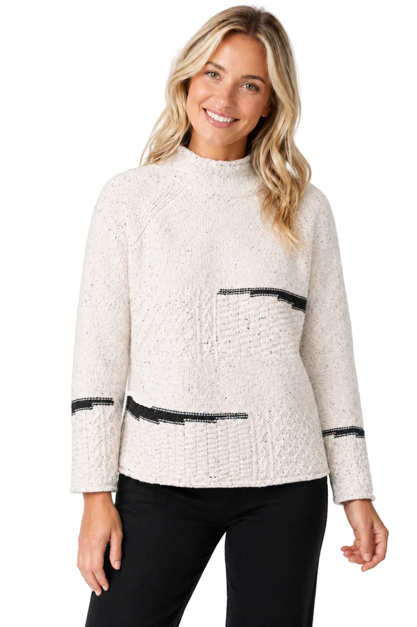 Mixed Stitch Cable-Knit Pullover - 89101 - Size XL Only