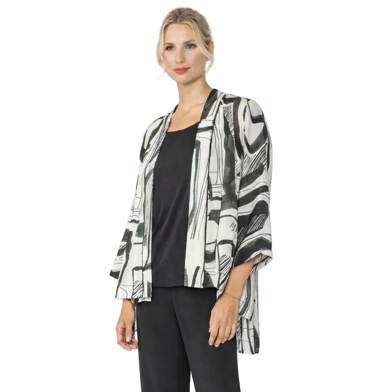 Modern Brushstroke High-Low Jacket - 5898J