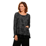 The Gizel Soft Crinkled Sweater-Knit Top - CB62318