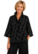 Glitter & Rhinestone Jacket in Silver - 5103-SLV