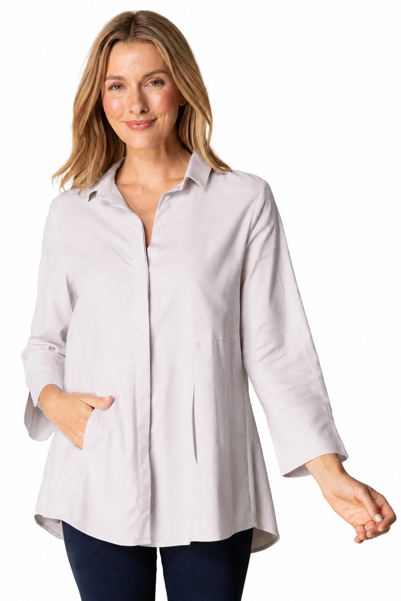 High-Low Easy Cotton Shirt - 15519