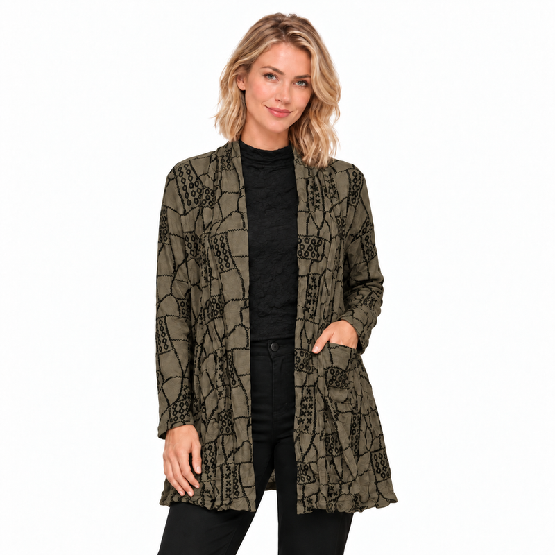 The Heidi Bold Crinkled Sweater Tunic - CB65373