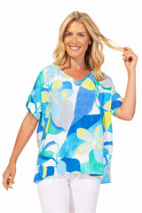 Lightweight Floral-Print Top - 35518 - Size XXL Only!