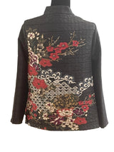 Floral Textured Short Jacket in Multi/Black - 3814