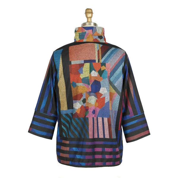 Soft Knit Geo-Abstract-Print Lined Jacket - 4921 - Sizes XL Only!