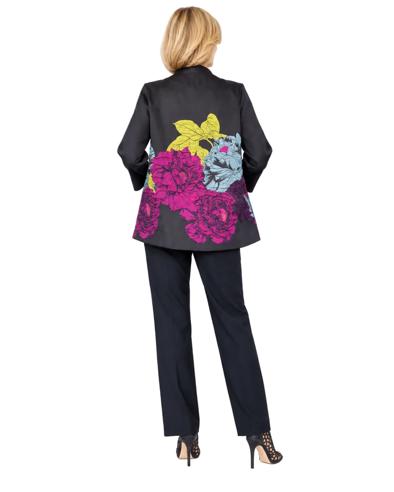 Crinkle Floral Jacquard Jacket - 7398J