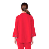 Techno-Knit Asymmetric Jacket in Red - 4577J-RD