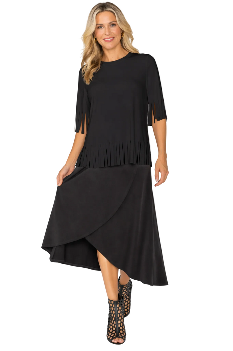 Fringe Detail Soft Knit Top - C1040T