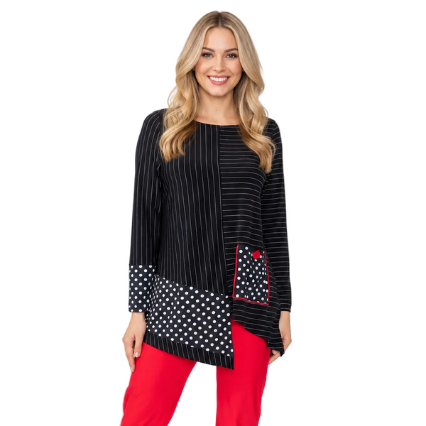 Mixed Stripe & Polka Dot Tunic - C1147T