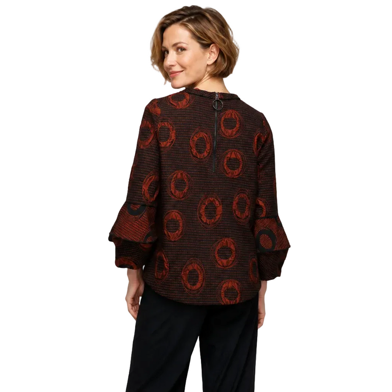 Circular Two-Tone Top in Rust - 7566T-RST