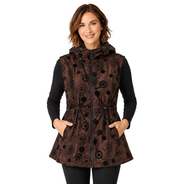 Quilted Reversible Zip-Front Vest in Copper Bronze - V2618RW-4