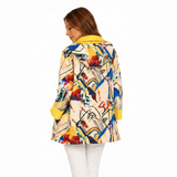Abstract Art Reversible Hooded Raincoat - J2239RW-4