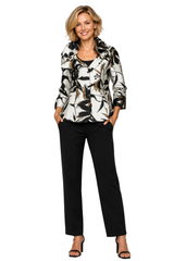 Elegant Floral Jacquard Jacket - 7766J