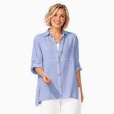 Lightweight Textured High-Low Shirt - 32440