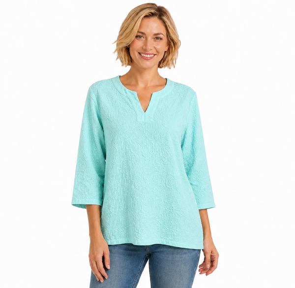 Embroidered Cotton Voile Top - C630