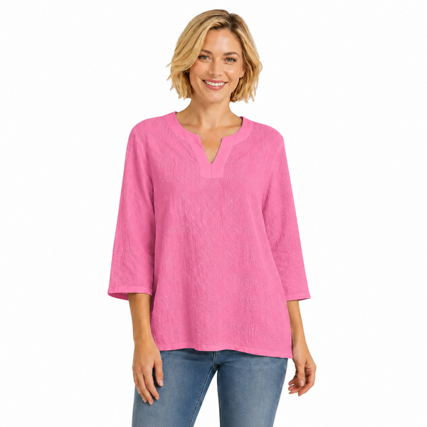 Embroidered Cotton Voile Top - C630