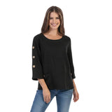 Seersucker Brush Dye Cotton Top in Black - CS111-BLK
