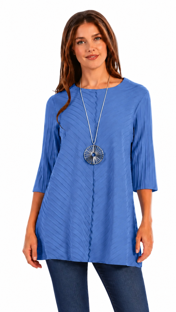 Diagonal Rib High-Low Tunic - CS342