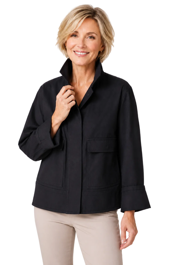 Cargo Jacket in Black- 12251