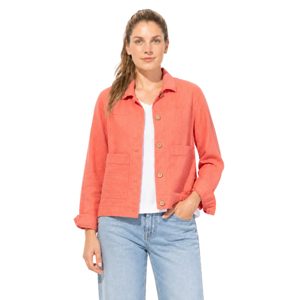 Cotton Beach Jacket in Punch - 43346-PCH