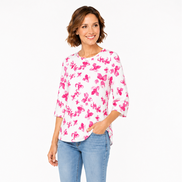 Floral Cotton Tee  - 74515