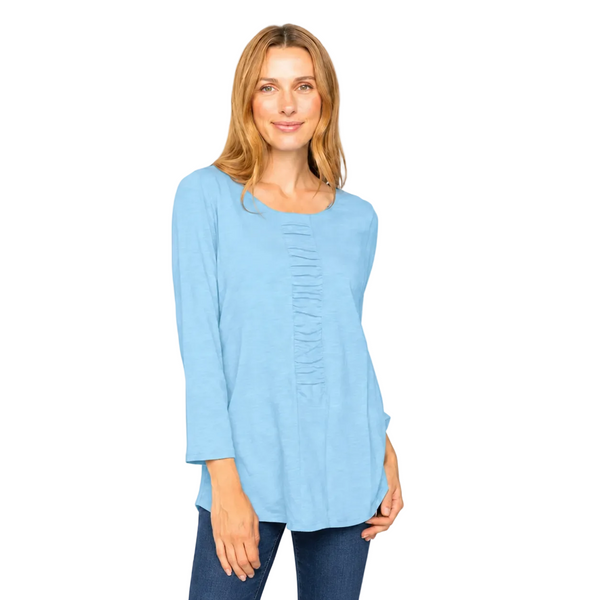 Soft Cotton Ruched-Front Top - 27516