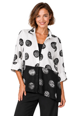 Two-Tone Polka-Dot Shirt - 6274T - Size M Only!