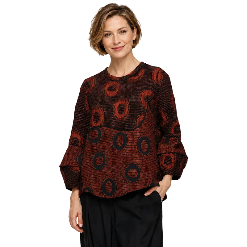 Circular Two-Tone Top in Rust - 7566T-RST