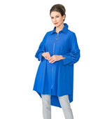 High-Low Collared Jacket in Blue - 5672J-BLU