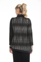 Soft Knit Mixed-Media Jacket - 3418
