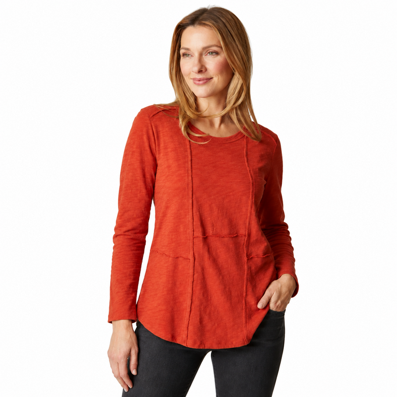 Cotton Pebble Shirttail Tunic- 27553